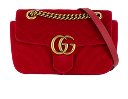Mini GG Marmont, Velvet, Red, 001998, 2*